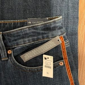 Talbots Modern Ankle Jeans w/ Side stripe detail NWT